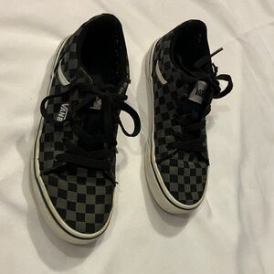 Vans Black and Gray Checkered Shoes